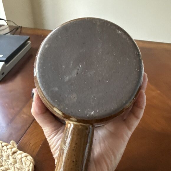 Vintage Stoneware Dish Bowl Pottery Pot Handmade Brown (54) - Picture 4 of 5
